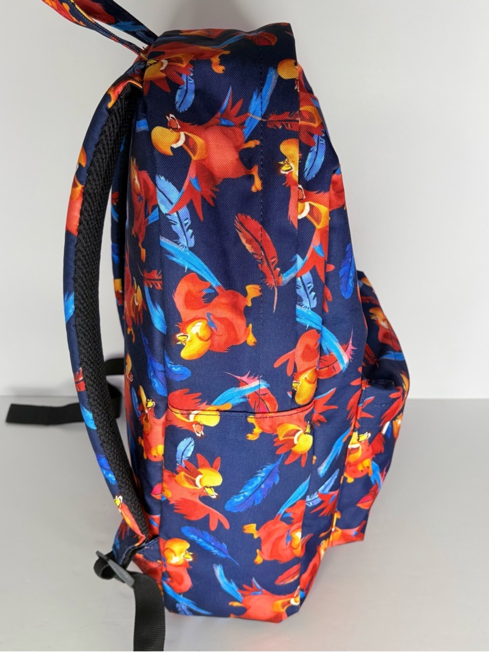 Loungefly Disney Aladdin Iago Bird Character All Over Print Backpack Blue Red - Picture 5 of 12